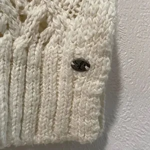 American Eagle Cream Knit Sweater | Open Cable Stitch | Size XS thumbnail 5
