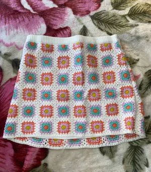 Colorful Summer Crochet Skirt thumbnail 1