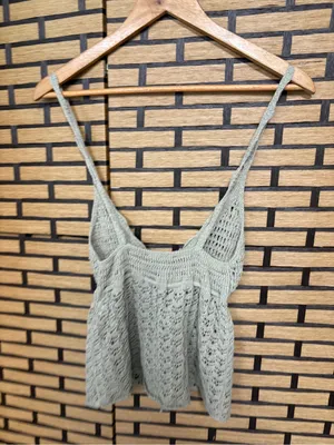 Zara Green Crochet cami size small thumbnail 2