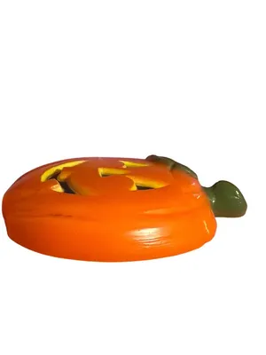 2 Vintage Jack O Lantern Pin Brooch Pumpkin Halloween Plastic Textured Estate thumbnail 3