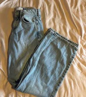 Worn twice, Pull&Bear Low-Waisted Wide Leg Jeans, Light Washed, Size 0 thumbnail 1