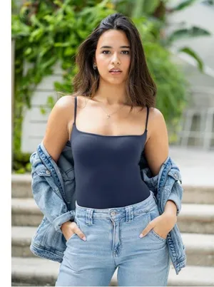 Amazon NWT • Spaghetti Strap Bodysuit thumbnail 3