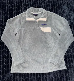 Patagonia Women's Retool Snap T Fleece Jacket Pullover Gray‎ Size Small thumbnail 1