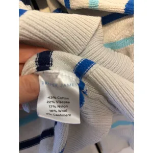 Draper James Striped‎ Sweater Womens XL Blue White Black Cotton Blend thumbnail 5