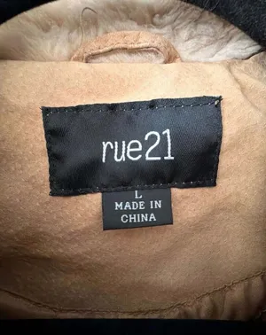 Y2K Penny Lane Genuine Suede Leather Faux Fur Trim Fall Bohemian Jacket Size L thumbnail 2