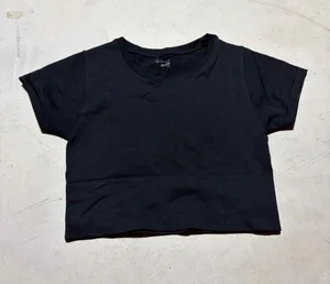 Aerie offline Black Cropped Tee small thumbnail 1