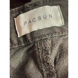 PacSun Dad Jeans Denim Womens 23‎ Green High Waist Straight Button Fly Z-339 thumbnail 2