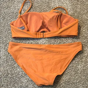 Aerie Orange Bandeau Bikini Set thumbnail 2