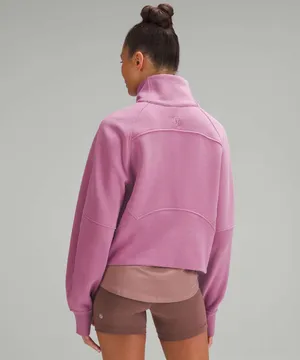 Lululemon Scuba Oversized Funnel Neck Half-Zip Velvet Dust XS/S thumbnail 2