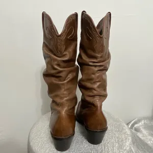 Steve Madden Spurs 68 Women’s Size 6B Brown Leather Western Slouch Boots-(B45)✨✨ thumbnail 3