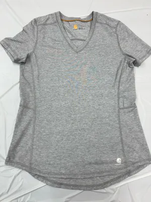Carhartt Women’s Grey Short Sleeve Tee Shirt Size Medium thumbnail 1