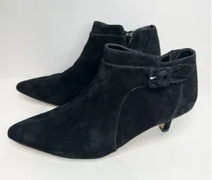 Bella Vita Booties Womens‎ Bindi Shoot Black Kid Suede Leather Size 8 WIDE thumbnail 1