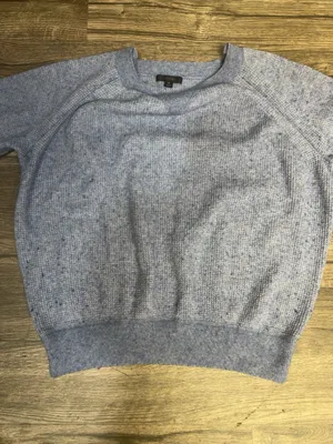 J.Crew Heather Blue Merino Wool Alpaca Blend Sweater Size M thumbnail 6