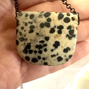 Dalmation jasper pendant necklace thumbnail 3