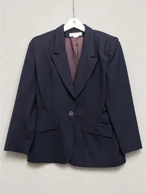 Jones Vtg New York Size 12 Navy Blazer Made in USA thumbnail 2