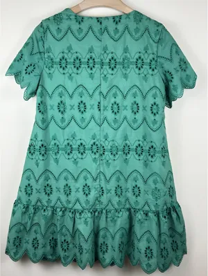 Emery Rose Green Eyelet Embroidered Babydoll Mini Dress NWT Size S Boho thumbnail 5