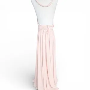 Lulus Baby‎ Pink Maxi Dress Pleated V Neck Strappy Formal Small Elegant Flowy thumbnail 6