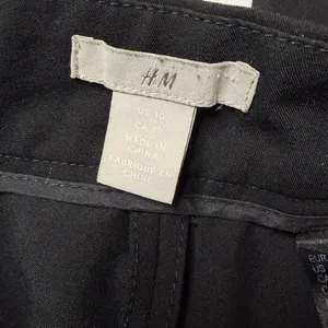 H&M Black Belted Tapered Ankle Pants Size 10 High Rise thumbnail 7