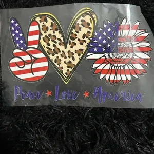 Peace love America women‎ T-shirt thumbnail 2
