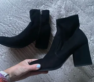 Marc Fisher Black Suede Booties thumbnail 1