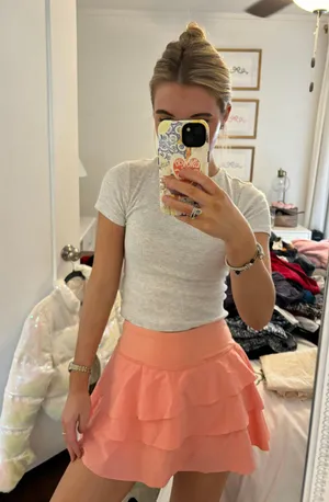 JoyLab Scalloped Tennis Skirt thumbnail 1