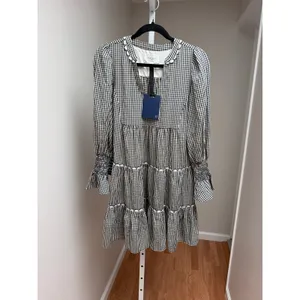 NEW Tuckernuck Pomander Place Navy Gingham Kenzie Dress Size Small thumbnail 6