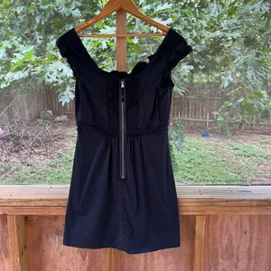 BCBG MaxAzria Women's Black Scoop Neck Mini Dress Size M thumbnail 2