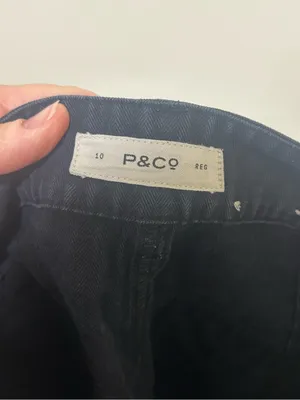 P&CO Womens Service Fatigue Cotton Workwear Denim Pants in Black Size 10 thumbnail 4