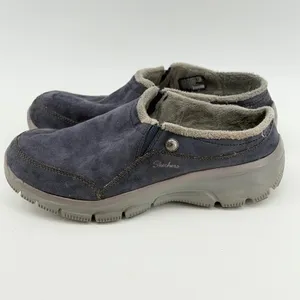 Skechers Relaxed Fit Navy Blue Faux Fur Lined Mules SN 49532 Womens 8.5 thumbnail 3