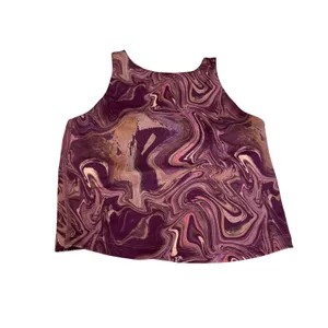 Beyond Yoga Womens Small Plum‎ Copper Marble High Neck Racerback Athletic Tank thumbnail 9