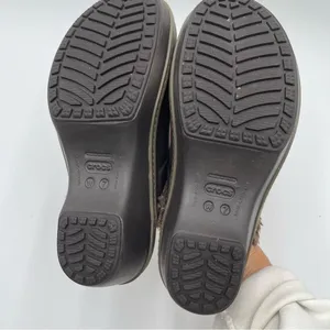CROCS Cobbler Eva Clogs Heeled Mules Faux Fur Women’s Sz 7 Slip On Casual thumbnail 11
