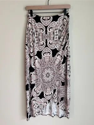 Anthropologie Maeve Corvo Wrap Skirt Paisley Pull‎ On Stretch Size XS thumbnail 2
