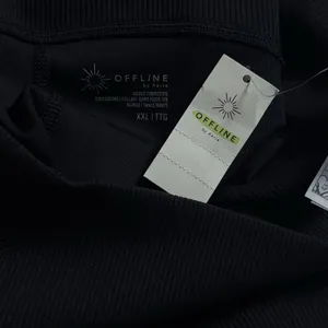 NEW Offline By Aerie 7/8 Leggings Ribbed Hi Rise Black Athletic Stretch XXL‎ thumbnail 9