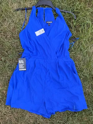 Pretty Cobalt Blue Halter Romper 💙💙 thumbnail 1