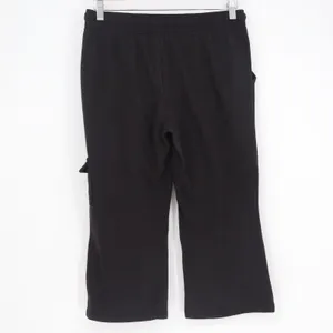 NYL New York Laundry Active Black Wide Leg Cropped Cargo Joggers Pants Size M thumbnail 5