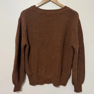 Gap Cotton Knit Sweater Size Small Women’s Brown Neutral Fall thumbnail 5