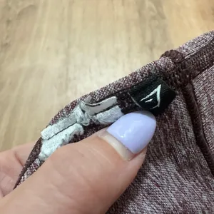 Gymshark | Maroon Grey Marl‎ Knit Flex High Waisted Seamless Leggings, Size S thumbnail 5