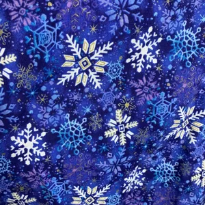 Scrubstar Blue Winter Snowflakes Medical Scrubs Set Size Medium Scrub Top & Pants thumbnail 5