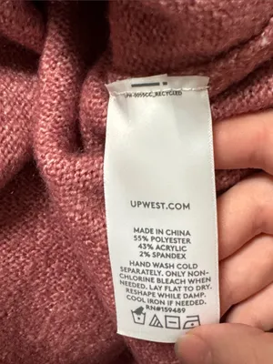 UpWest Resort & Mercantile V-Neck Plush Chunky Sweater Hi Lo Dusty Mauve size M thumbnail 9