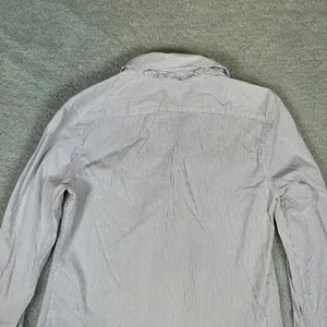 Women's long-sleeved black and white striped shirt thumbnail 2