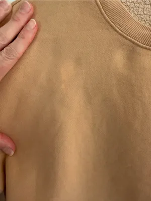 Aritzia TNA CozyAF Crewneck Sweatshirt‎ Tan Beige Medium thumbnail 3