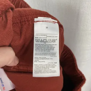 Old Navy Brick Red Corduroy High Rise Pull On Ankle Utility Pants Sz.M NWT thumbnail 14