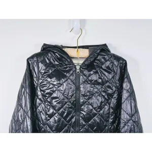 Abercrombie & Fitch Lightweight Hooded Puffer Jacket Womens S Black Packable thumbnail 5