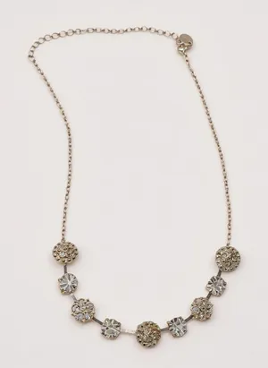 Icing Rhinestone Silver Tone Chain Necklace Elegant Fashion Jewelry‎ thumbnail 1