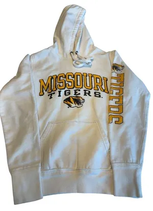 Russell Athletic Univ of Missouri Mizzou retro designed Hoodie Wms sz Sm thumbnail 1