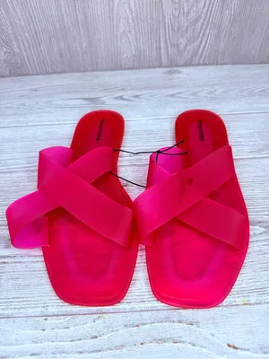 Nwot Maurice’s jelly pink slide sandals shoes size 8 thumbnail 3