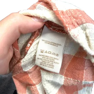 Free People Honey‎ Grove Top Pink Cream Plaid Check Size XS thumbnail 9