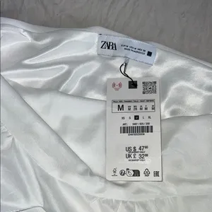 Zara White Ruffle Hem Dress‎ thumbnail 2
