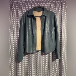 7 For All Mankind | Faux Leather Shirt Jacket, size S thumbnail 2