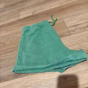 PACSUN Logo Embroidered Rolled Hem Sweat Shorts green‎ size Medium thumbnail 12